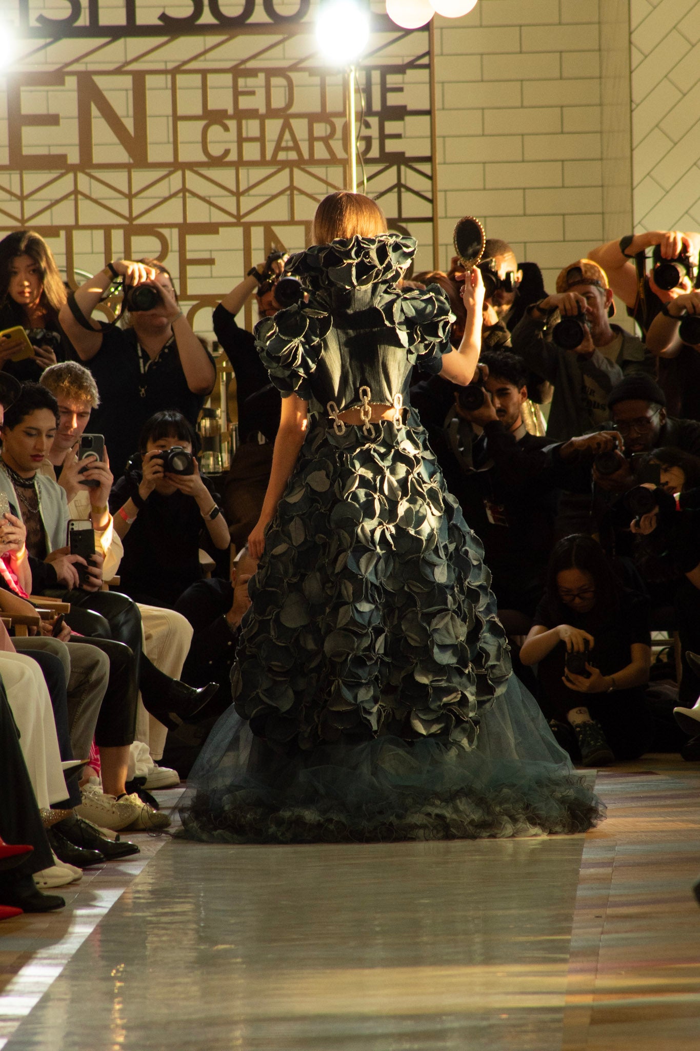Upcycled Denim Ball Gown
