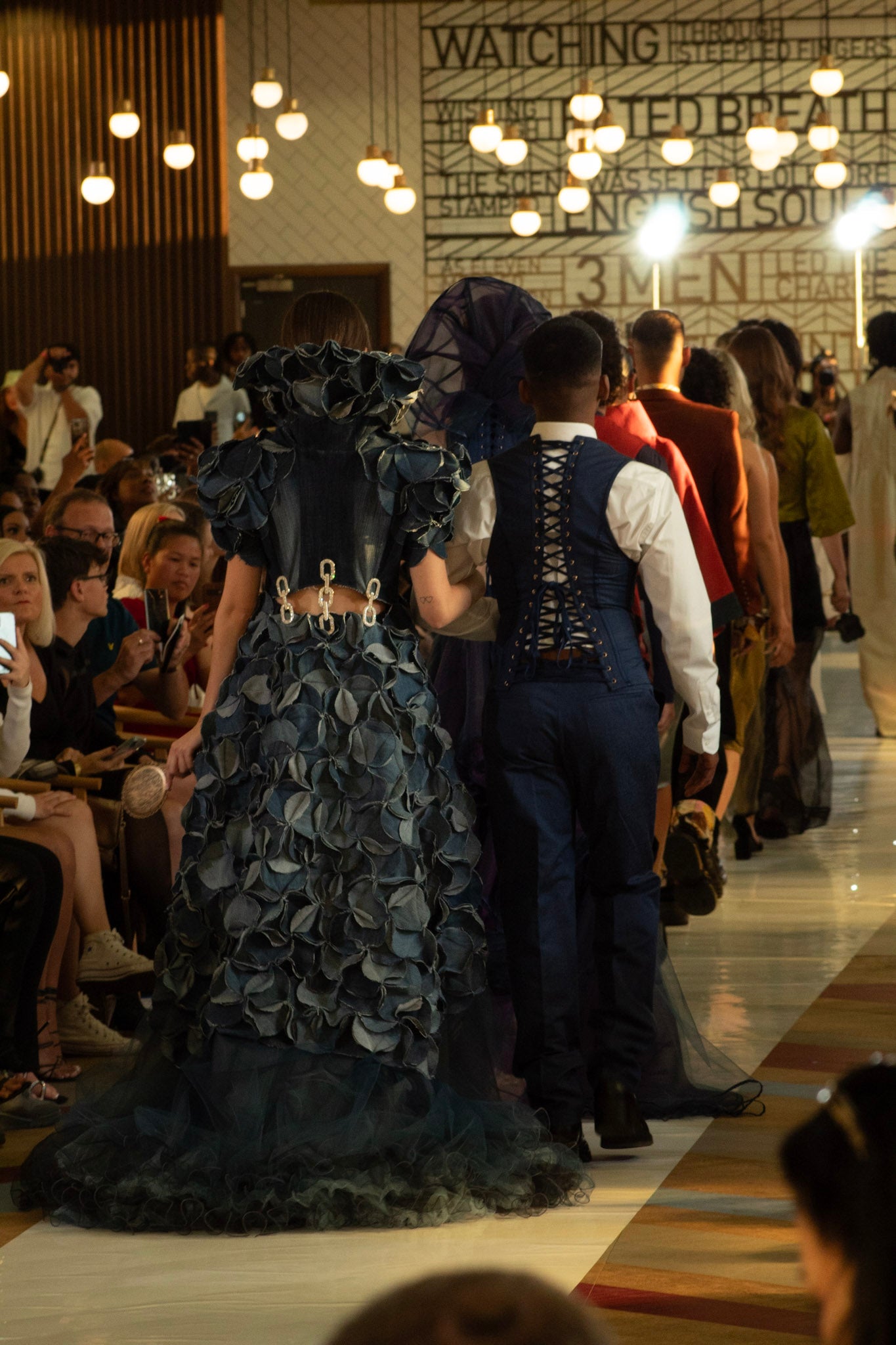Upcycled Denim Ball Gown