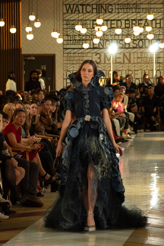 Upcycled Denim Ball Gown